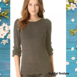 Rachel Zoe | Gypsy Boho Brown Career Wear Karla Open Knit Pointelle Sweater